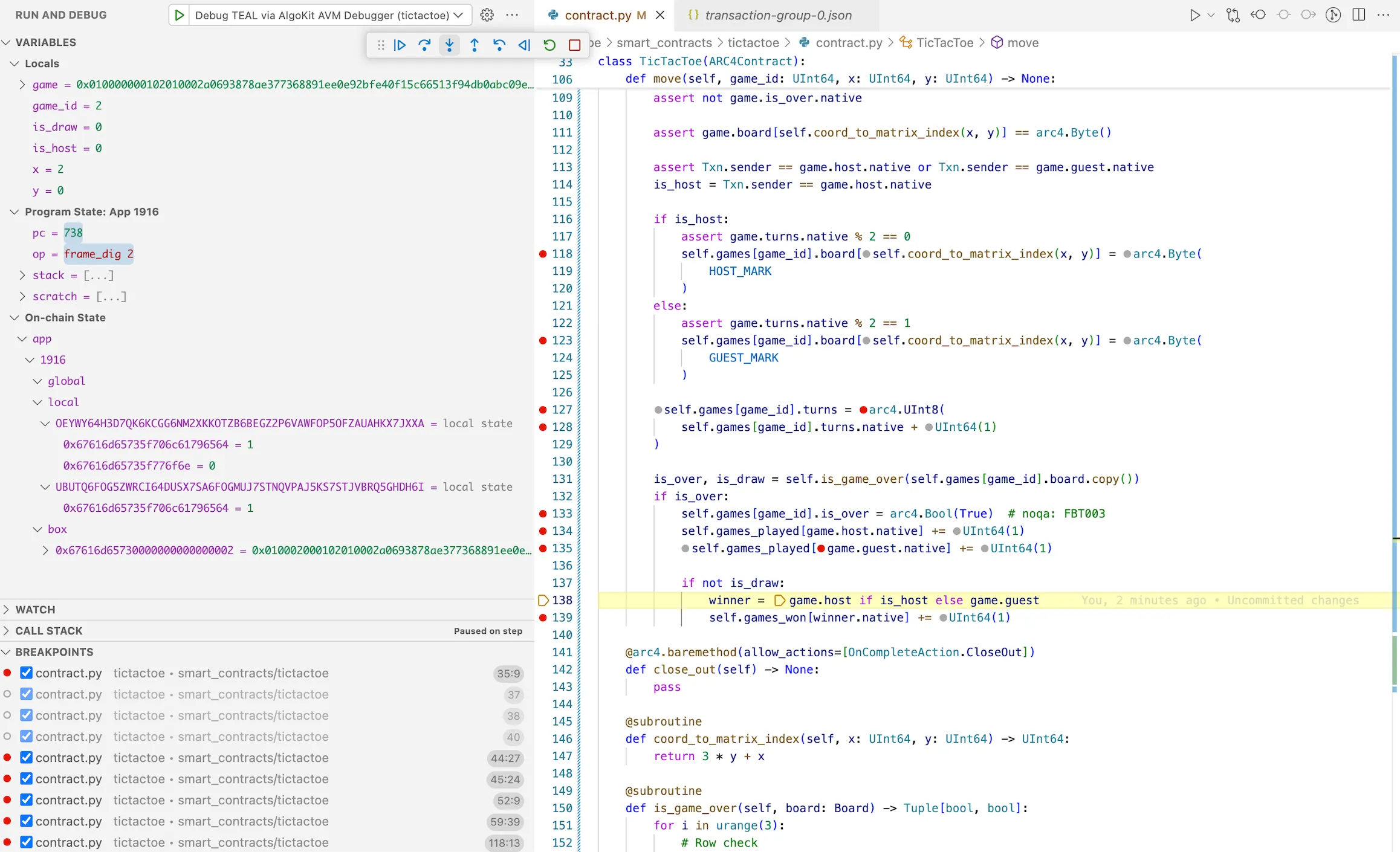 AVM Debugger Correct Code